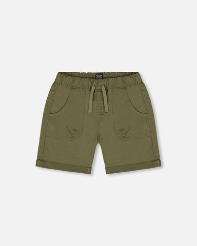 Stretch Twill Short-Burnt Olive