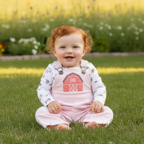 Little Farm-Cord Veiled Pink Classic Overall