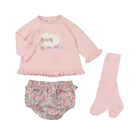 Knit sweater set-baby rose 2243