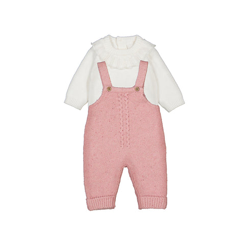 Knit dungarees set-orchid 2605