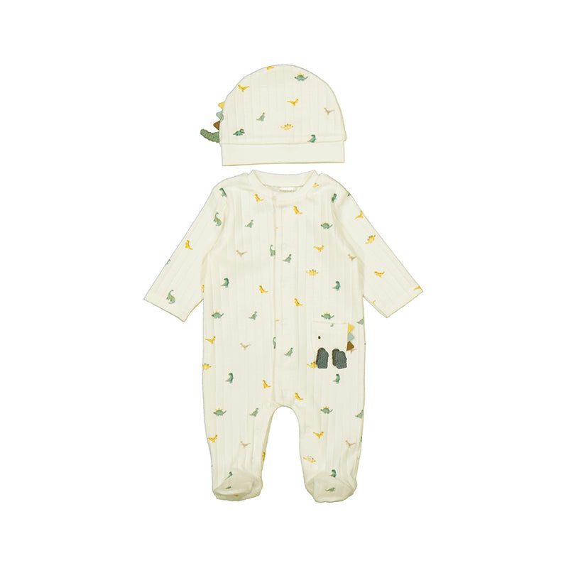 Dungaree and hat set-dino 2717 nb