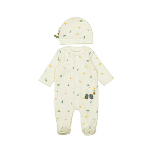 Dungaree and hat set-dino 2717 nb