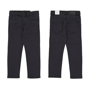 Basic slim fit trousers-black 504