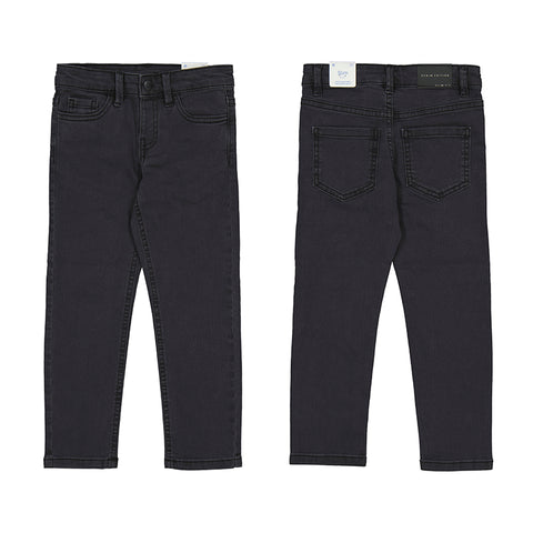 Basic slim fit trousers-black 504