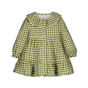 Check Dress-Bayleaf 2910 bg