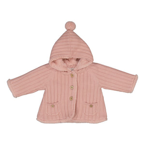 Pompon knit cardigan-peach 2333 ng
