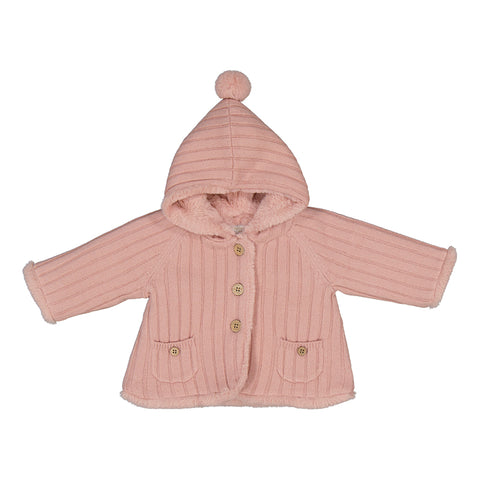 Pompon knit cardigan-peach 2333 ng