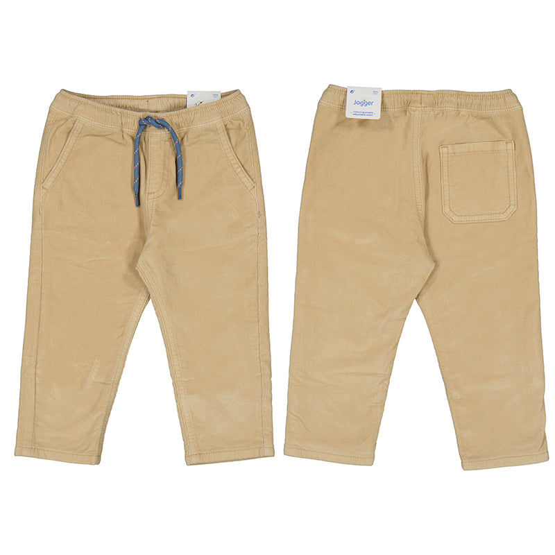 Micro-cord lined trousers-almond 2537