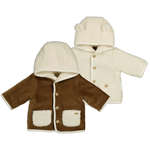 Reversible shearling coat-mocha 2448