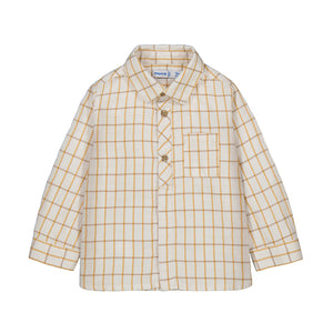 L/s checked shirt-mustard 2110
