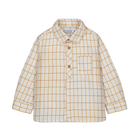 L/s checked shirt-mustard 2110