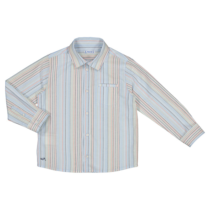 L/s stripes oxford shirt-3123
