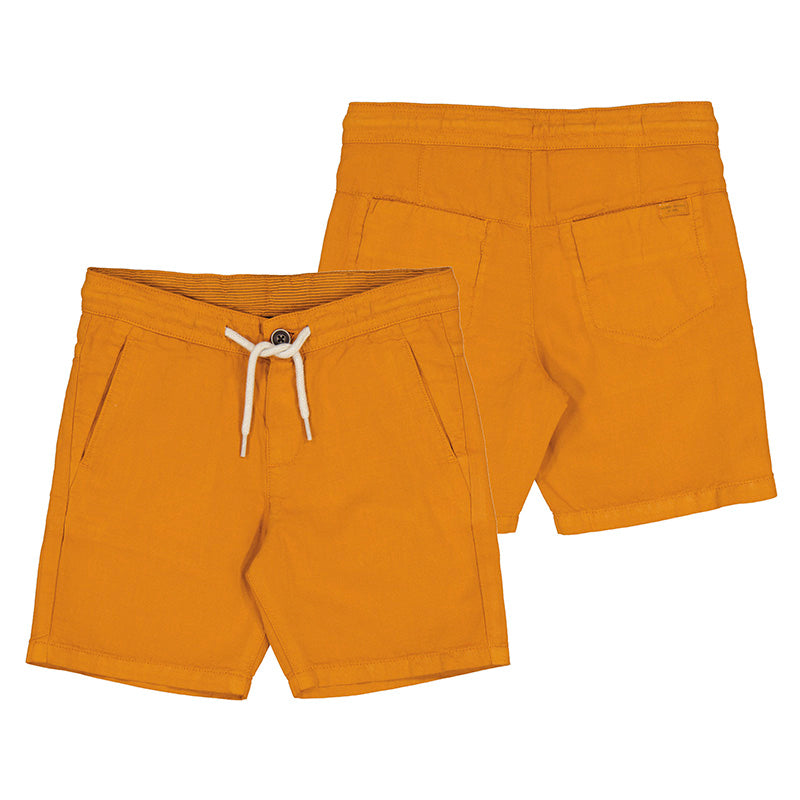Linen shorts/Paprika-3249