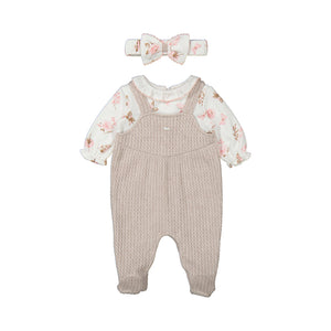 3 Piece Romper set-walnut 2602