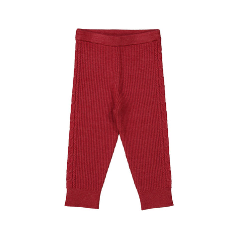 Knit leggings-tomato 10764