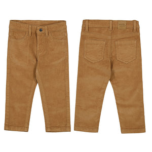 Basic regular fit pants-wood 542