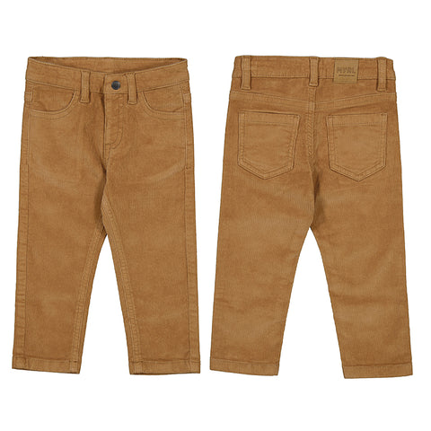 Basic regular fit pants-wood 542