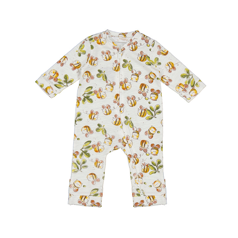 Long bodysuit-bees natural 1710