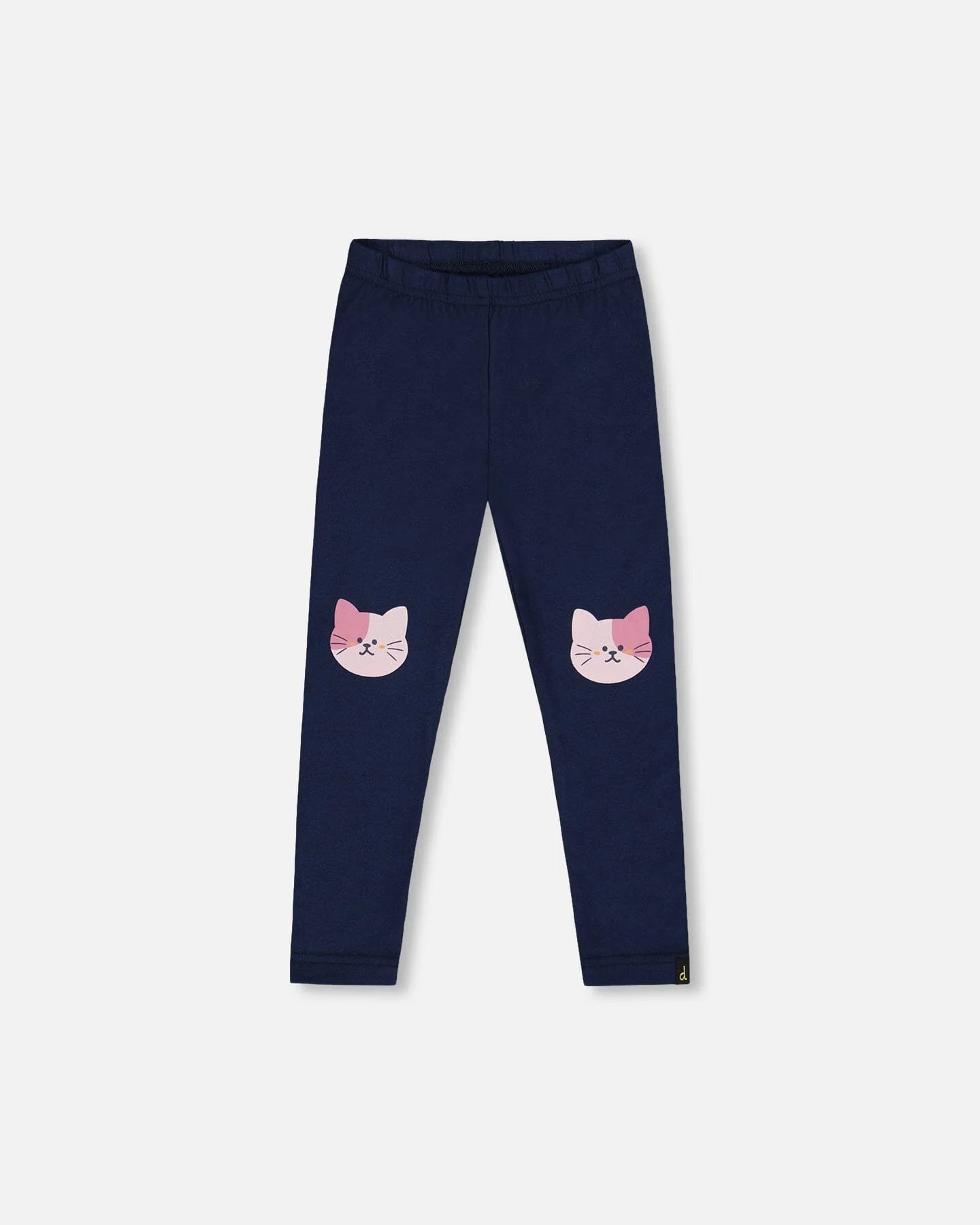 Jersey Leggings Dark Blue With Cats