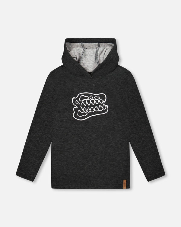 Dino Skull Soft Brushed Jersey Hooded Tee