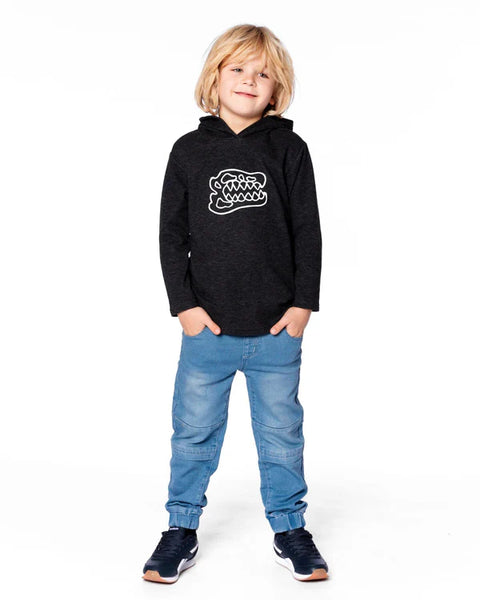 Dino Skull Soft Brushed Jersey Hooded Tee
