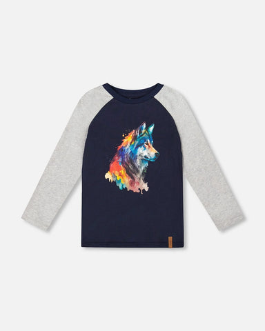Wolf Raglan Tee
