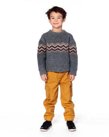 Knit Sweater Dark Heather Gray