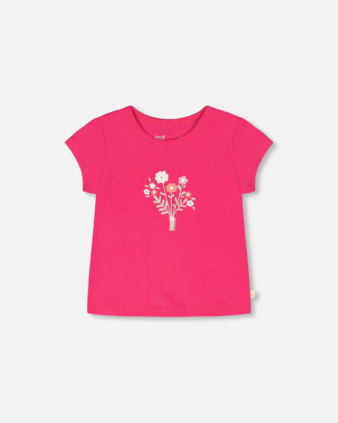 Organic Cotton Jersey T-Shirt- Pink