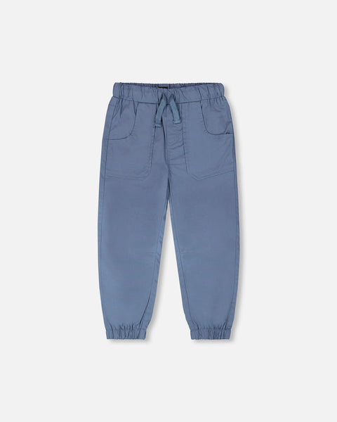 Parachute Jogger With Patch Pockets-Infinity Blue