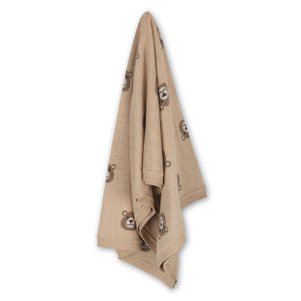 Bear - Jacquard Knit Baby Blanket