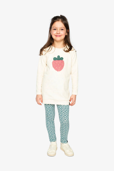 Organic Cotton Leggings-Green Daisy Print