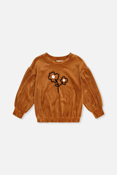 Velvet Top-Brown