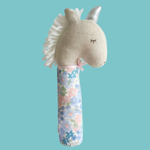 Yvette Unicorn Squeaker Liberty Blue