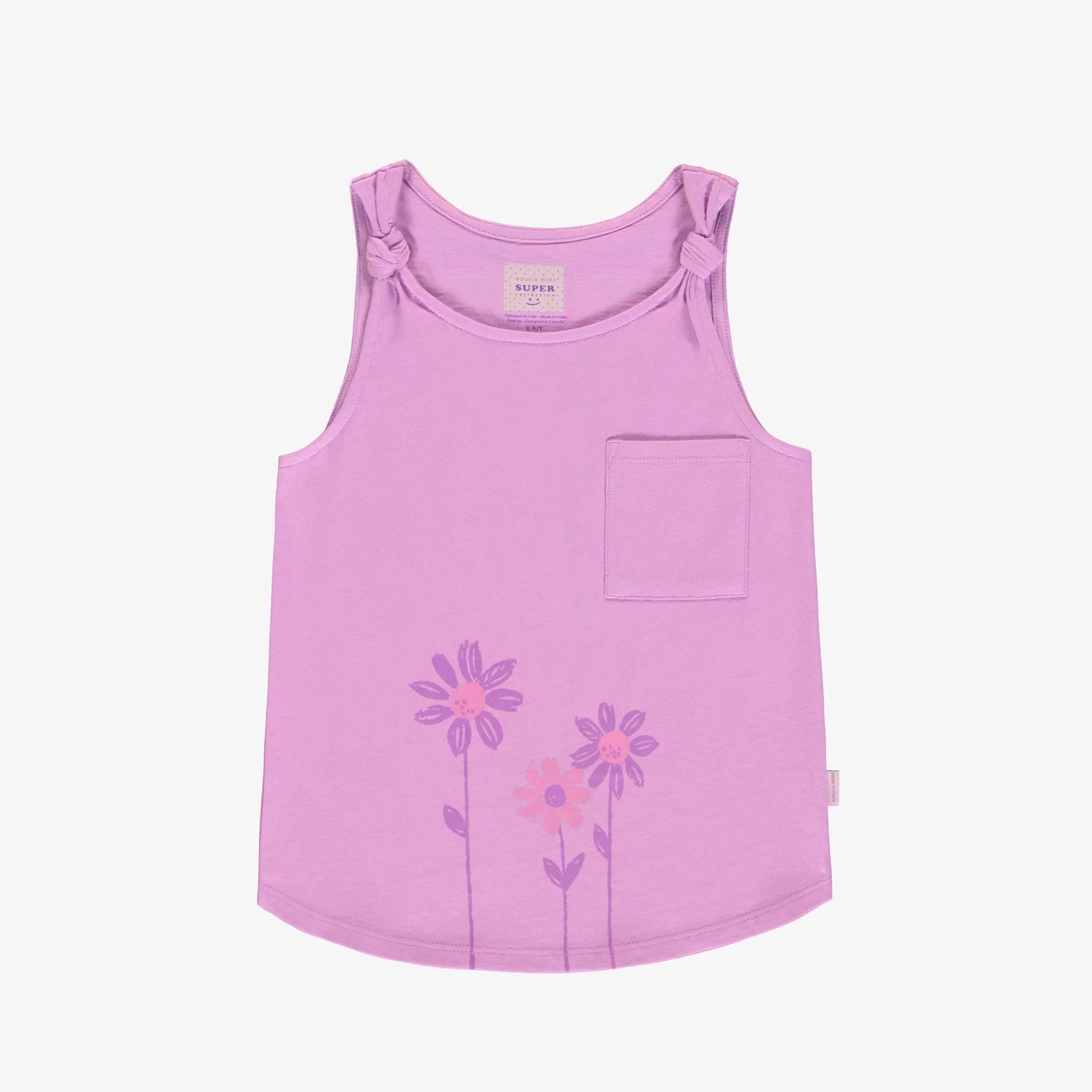 Tank Top with purple flower