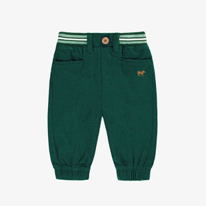 Green pants in linen and cotton