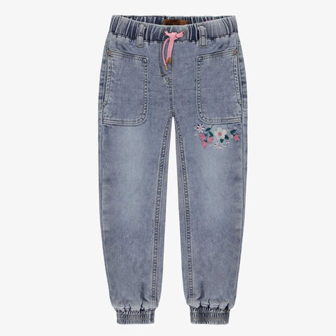 Denim Jogger w/ Embroidery
