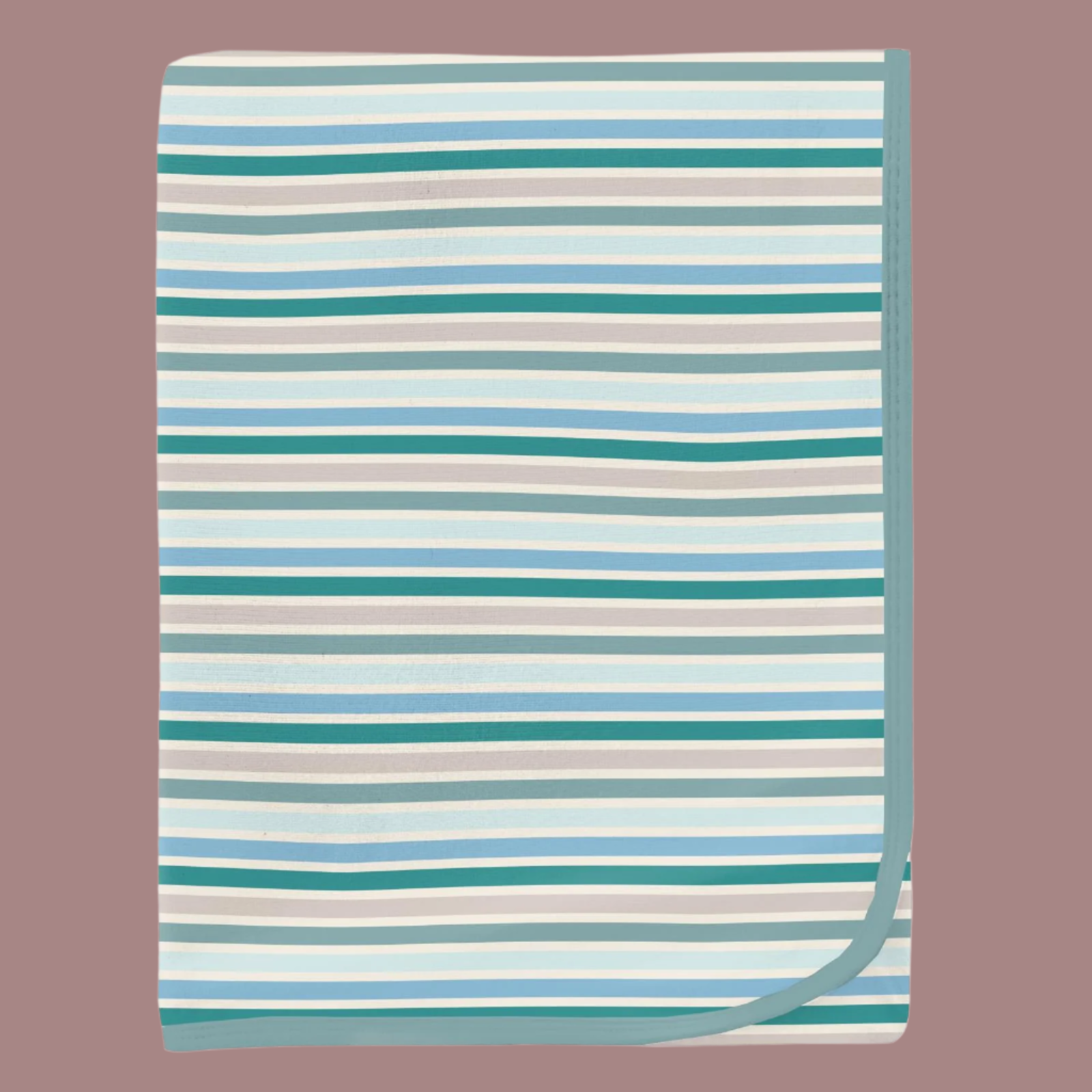 Print Swaddling Blanket -Lakeside Stripe