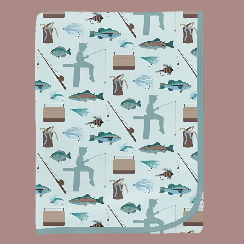 Print Swaddling Blanket -Fresh Air Fishing