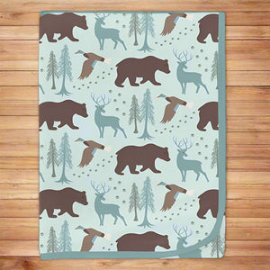 Print Swaddling Blanket -Fresh Air Forest Adventure