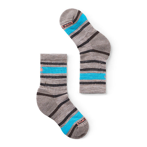 Kids' Striped Light Hiking Crew Socks