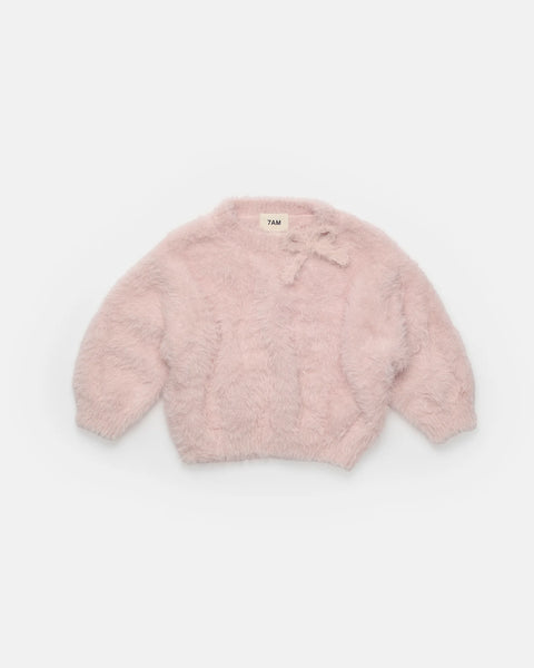 Boxy Sweater Bow - Furry