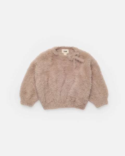 Boxy Sweater Bow - Furry
