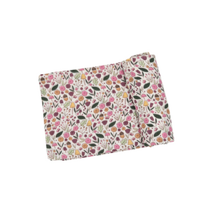 Acorn Floral Bamboo Swaddle