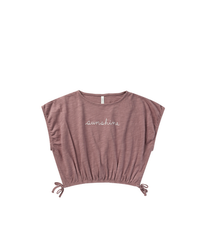 CROPPED CINCHED TEE || SUNSHINE