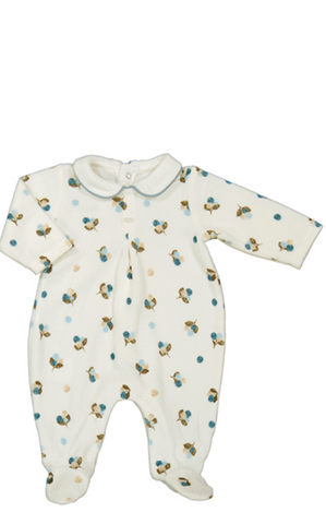 velour acorn romper-cream 2777