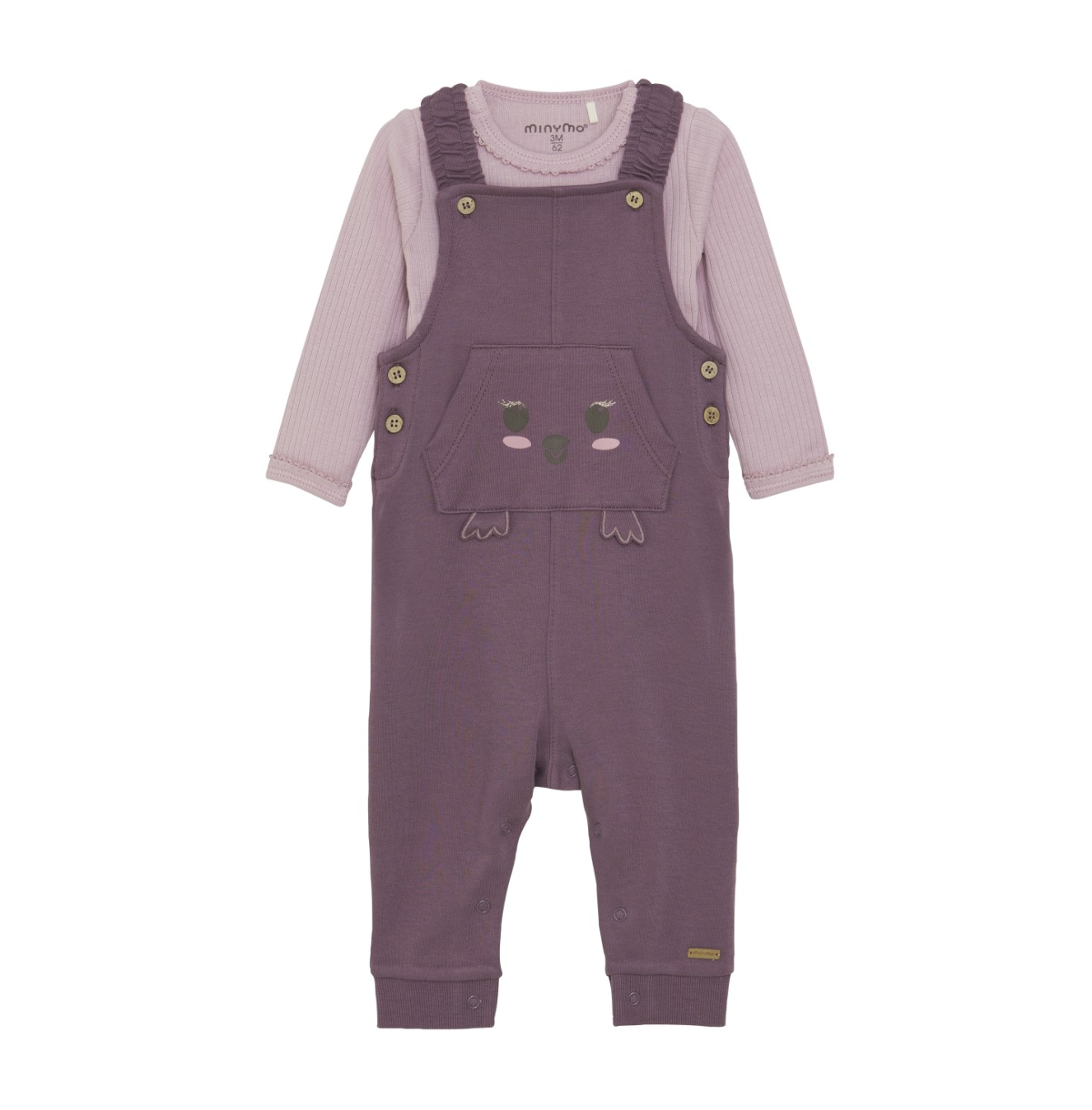 2 Piece Overall Set-Black Plum