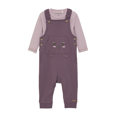 2 Piece Overall Set-Black Plum