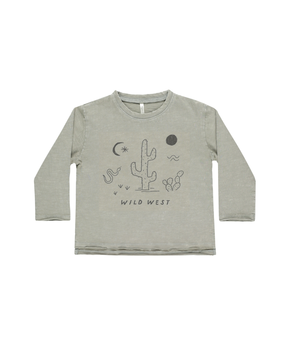 RAW EDGE LONG SLEEVE TEE || WILD WEST