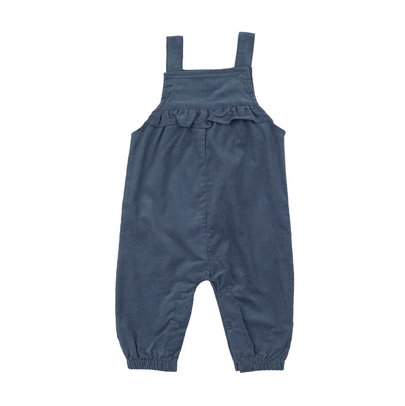 Cord Navy - Yoke Ruffle Overall