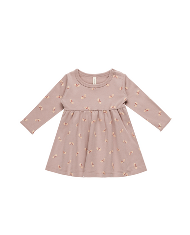 LONG SLEEVE BABY DRESS || BUTTERFLIES